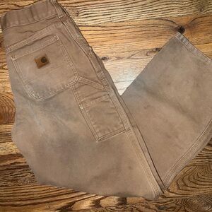 Carhartt Tan Distressed Utility Pants Youth 14